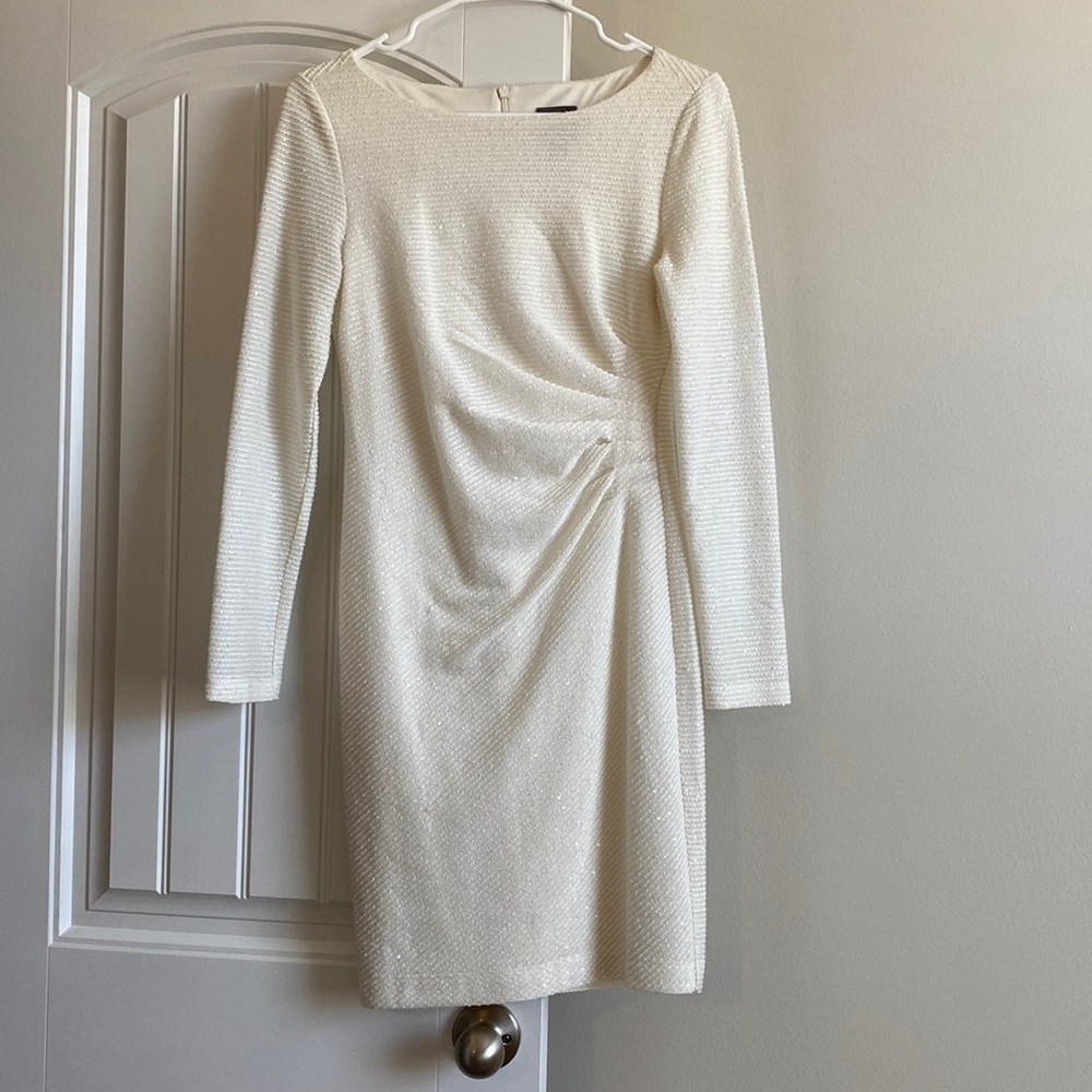 White w/ sequin detail Vince Camuto Dress.